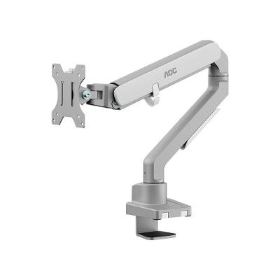 Suporte de Mesa para Monitor de 17" a 32" AOC AM200, Ajustes com Mola Mecânica, Prata Fosco e Branco - AM200H1