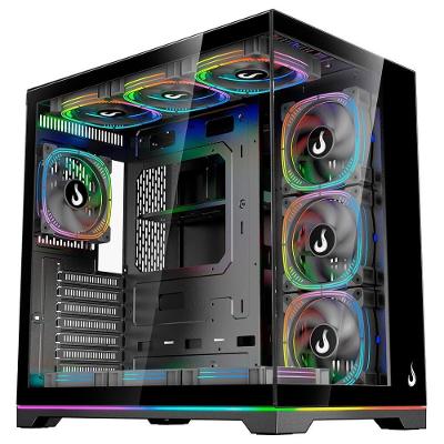Gabinete Gamer Rise Mode Galaxy Glass Standard V2, LED ARGB, Mid Tower, Lateral em Vidro, 10 Fans ARGB, Preto - RM-GA-GGSB2L-ARGB
