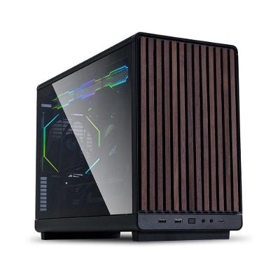 Gabinete Gamer Lian Li A3-mATX WDG, Micro-ATX, Painel Frontal em Madeira, Lateral em Mesh, Preto - A3-MATX-WDG PRETO