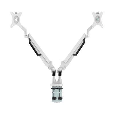 Suporte de Mesa Articulado para 2 Monitores de 17" a 32" FlexiSpot MA8D2, Ajustes com Pistão a Gás, VESA, Branco - MA8D2W