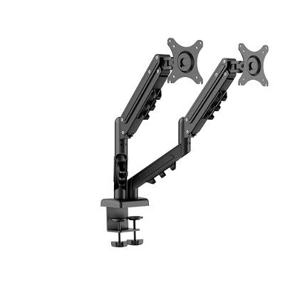 Suporte de Mesa Articulado para 2 Monitores de 17" a 32" FlexiSpot F5D, Ajustes com Pistão a Gás, VESA, Preto - F5DB