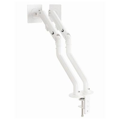 Suporte de Mesa Articulado para 2 Monitores de 15" a 34" Dual Iron Lift Rise Mode, Ajuste de altura, Pistão a Gás, Branco - RM-IL-02-W