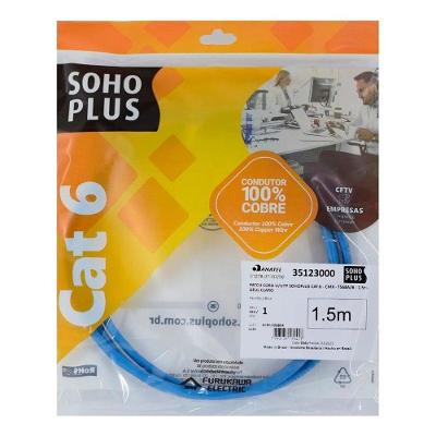 Patch Cord Furukawa SohoPlus T568A, CAT6, 1.5m, Azul - 35123000