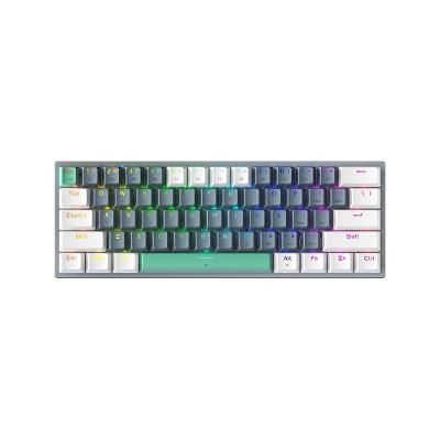 Teclado Mecânico Gamer Machenike K500-B61, RGB, Switch Huano Red, Branco - REF JJ02G0003