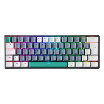 Teclado Mecânico Gamer Machenike K500-B61, RGB, Switch Huano Brown, Cinza - MAC-K500-B61GBR-WW