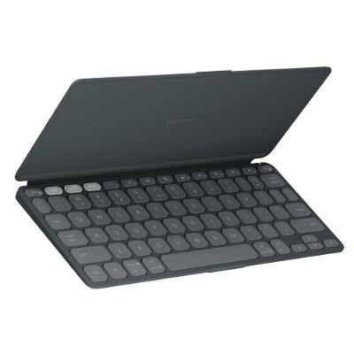 Teclado Sem Fio Logitech Keys-To-Go 2, Bluetooth, para Tablets, iPad, macOs, Windows, Capa Integrada, Grafite - 920-012867