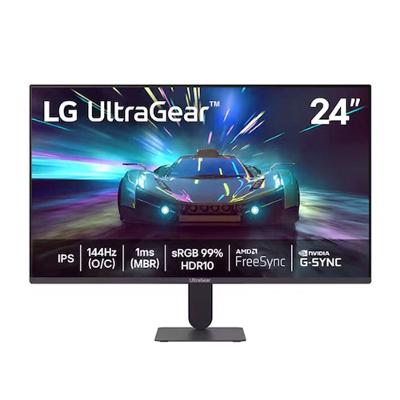 Monitor Gamer LG UltraGear 24G411A-B, 24", IPS, FHD, 144Hz, 1ms MBR, HDR10, G-Sync, FreeSync, HDMI, DisplayPort, Preto - 24G411A-B