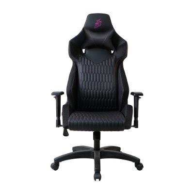 Cadeira Gamer 1STPLAYER WIN101, Até 160kg, Reclinável, com Almofadas, Material PVC, Preta e Rosa - WIN-101-BK