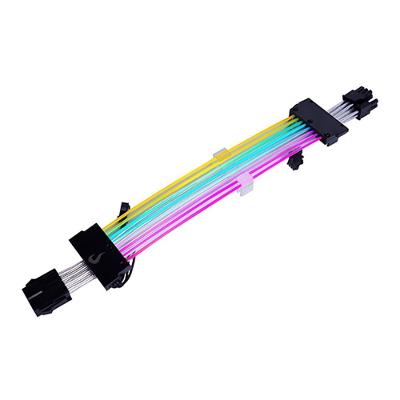 Cabo Extensor de Fonte Sleeved Rise Mode Aura, 6+2p PCIe GPU, ARGB, Preto - RM-SLV-01-FB-ARGB