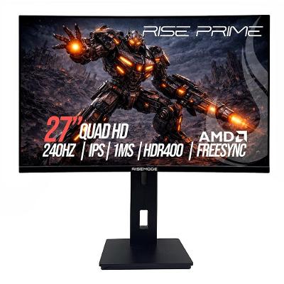 Monitor Gamer Rise Mode 27", QHD, 240Hz, 1ms, IPS, HDMI e DP, Ajuste de Altura, Preto - RM-MOGL-27F2402K-B