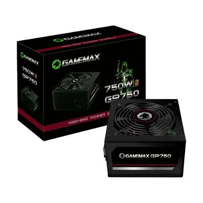Fonte Gamemax GP750, 750W, 80 Plus Bronze, PFC Ativo, Com Cabo, Preto - GP750