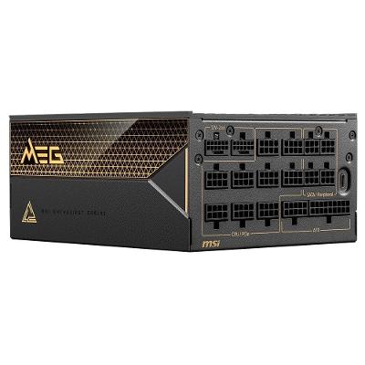 Fonte MSI MEG Ai1600T, 1600W, 80 Plus Titanium, Modular, PFC Ativo, Com Cabo, Preto - MEGAi1600TPCIE5