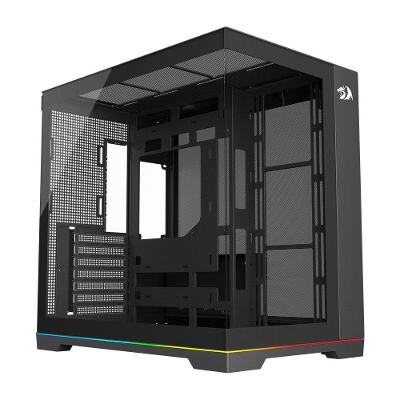 Gabinete Gamer Redragon Scalpel ARGB ATX, Aquário com Fita de LED, USB 3.0,  Preto - GC-628