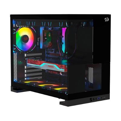 Gabinete Gamer Redragon Eternal, Mid Tower, ARGB, ATX, Lateral em Vidro, Preto - CA-612B