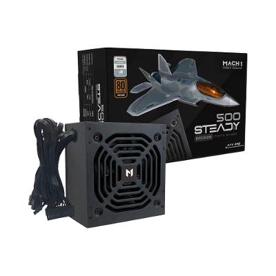Fonte MACH1 Steady, 500W, 80 Plus Bronze, PFC Ativo, Preto - 500Steady