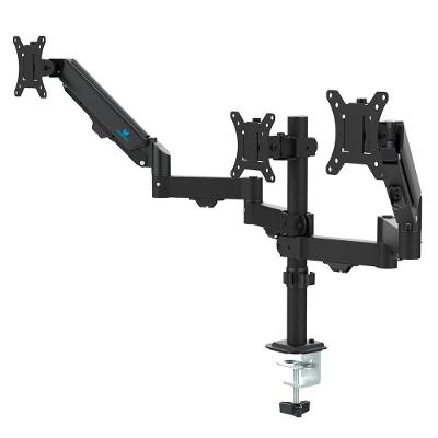 Suporte de Mesa Articulado para 3 Monitores de 17" a 27" Ergofirst, Ajuste com Pistão a Gás, Preto - G16-C036P