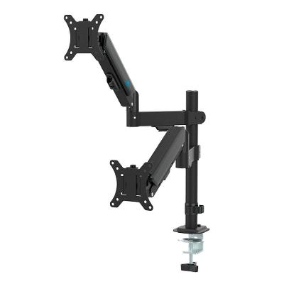 Suporte de Mesa Articulado para 2 Monitores de 17" a 32" Ergofirst, Ajuste com Pistão a Gás, Preto - G16-C024P