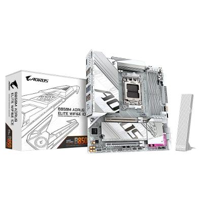 Placa Mãe Gigabyte B850M AORUS ELITE WIFI6E ICE, AMD AM5, Micro ATX, DDR5, RGB, Wi-Fi 6E, Bluetooth, Branca - B85MEI6-00