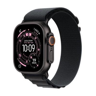 Apple Watch Ultra 3 GPS + Cellular, Caixa Preta de Titânio de 49 mm, Pulseira loop Alpina Preta, M - MF0V4BE/A