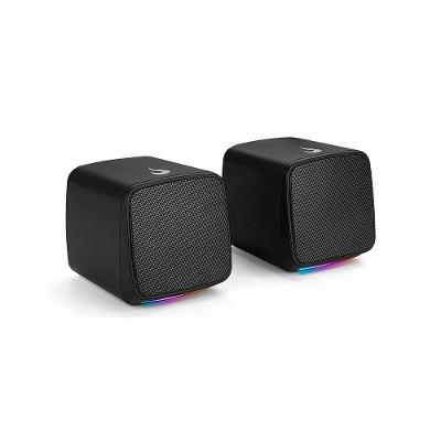 Caixa de Som Gamer Rise Mode Aura Sound S1, RGB Rainbow, 3W*2, Preto - RM-SP-01-RGB