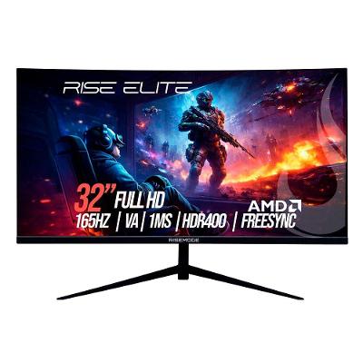 Monitor Gamer Curvo Rise Mode 32", FHD, 165hz, IPS, DisplayPort e HDMI, sRGB 99%, Preto - RM-MOG-32C165FH-B