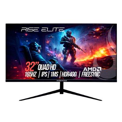 Monitor Gamer Rise Mode 32" 2K, 165hz, 1ms, IPS, Preto, HDMI e DisplayPort, sRGB 99%, Suporte Vesa - RM-MOG-32F1652K-B