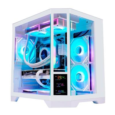 Gabinete Gamer Rise Mode Zeus Glass Screen 01, Mid Tower, M-ATX, Display 3.5, Lateral em Vidro, Branco - RM-CA-ZES-01-FW