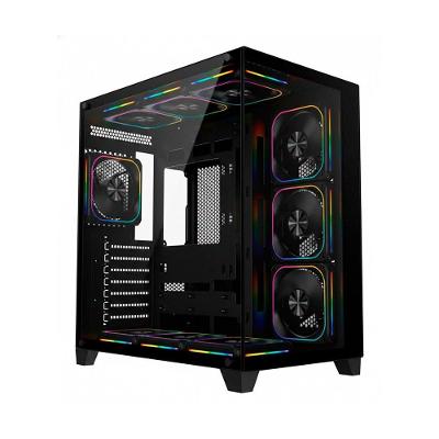 Gabinete Gamer Liketec Zeus V3, ATX, Frontal e Lateral em Vidro Temperado, Sem Fans, Preto - LC-KB-ZEUSV3-2025-1000