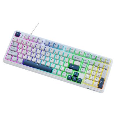 Teclado Mecânico Gamer Attack Shark X98, Layout 98 Teclas, RGB, Starlight White, Branco - AS-X98-SL-WT