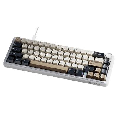 Teclado Mecânico Gamer Attack Shark X66, 65% Compacto, RGB, Cheese White, Branco - AS-X66-CH-WT