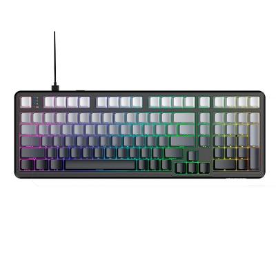 Teclado Mecânico Gamer Attack Shark X98, Layout 98 Teclas, RGB, Moonlight, Cinza/Branco - AS-X98-MN-LG