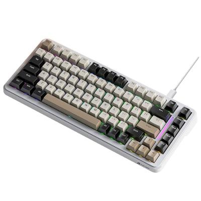 Teclado Mecânico Gamer Attack Shark M86, 75% Compacto, RGB, Cheese White, Branco - AS-M86-CH-WT