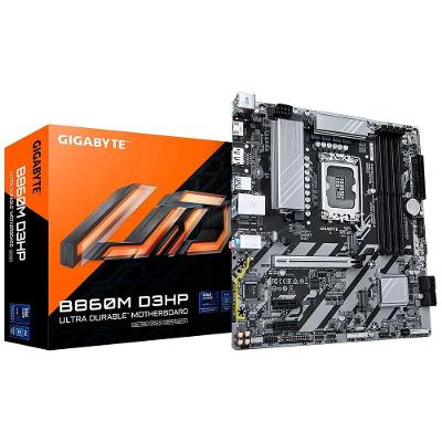 Placa Mãe Gigabyte B860M D3HP, Intel, Micro ATX, DDR5, Preto - B86M3HP-00