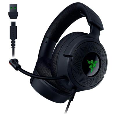 Headset Gamer Razer Kraken V4 X, com Fio, Som Surround 7.1, Conexão USB, Preto - RZ04-05180100-R3U1