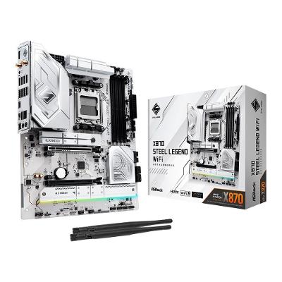 Placa-Mãe ASRock X870 Steel Legend, AMD, ATX, AM5, DDR5, WiFi, Branco  - 90-MXBPQ
