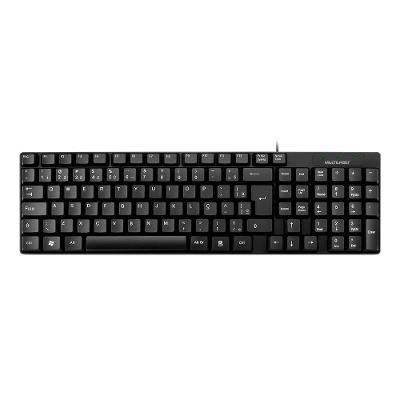 Teclado Multi Slim Resistente à Água, ABNT2, Preto - TC193