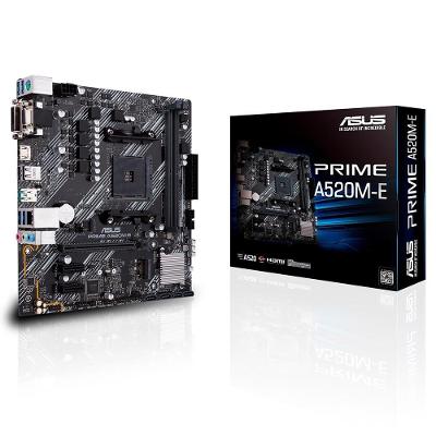 Placa-Mãe ASUS Prime A520M-E, AMD AM4, mATX, DDR4, Preto - 90MB1510-C1BAY0