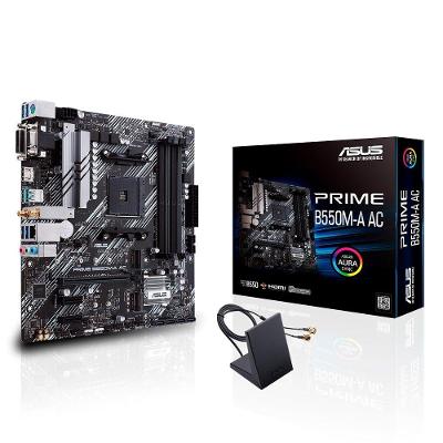 Placa-Mãe ASUS PRIME B550M-A AC, AMD AM4, mATX, DDR4, Wi-fi, Preto - 90MB15K0-M0EAY0