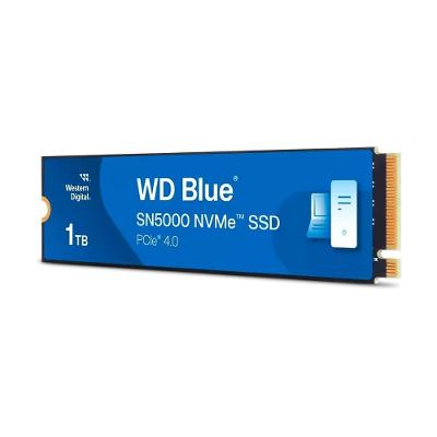SSD WD Blue SN5000 NVMe, 1TB,M.2 PCLe, Gen4, nCache 4.0, Leitura 5.150MB/s e Gravação 4.900MB/s - WDS100T4B0E