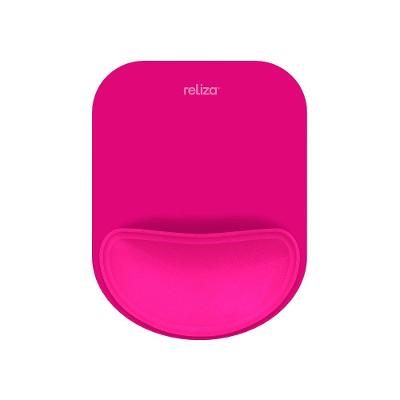 Mousepad Ergonômico Reliza Compact, Com Apoio de Pulso em Gel, Magenta - 010855