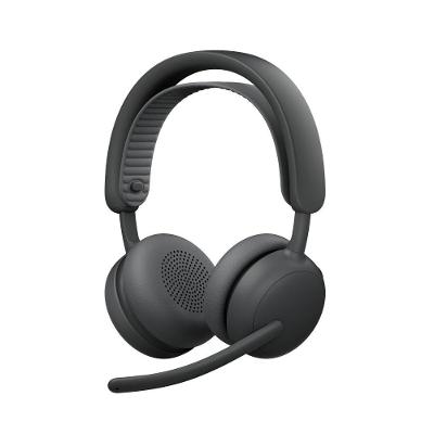 Headset Sem Fio Logitech Zone Wireless 2 ES com Microfone Flip-to-mute, Cancelamento de ruído, Conexão Bluetooth, Grafite - 981-001504