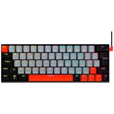 Teclado Mecânico Gamer PCYes Kuromori, Rainbow, Switch Red, Layout 60%, ABNT2, PTKM60RD