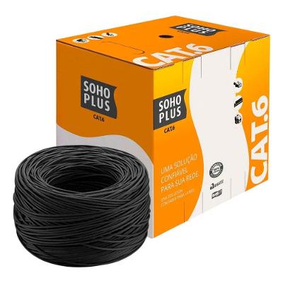 Cabo de Rede CAT.6 Furukawa SOHOPLUS, 305 Metros, Preto - 23400187