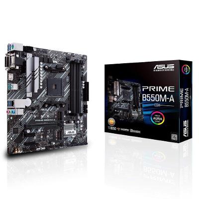 Placa-Mãe ASUS PRIME B550M-A, AMD AM4, mATX, DDR4, Preto - 90MB15K0-M0EAY0