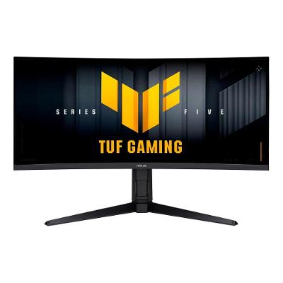 Monitor Gamer Curvo ASUS TUF 34"", WQHD, 250Hz, 0.5ms, Fast VA, FreeSync Premium, Altura Ajustável, Som Integrado, Preto - VG34WQML5A