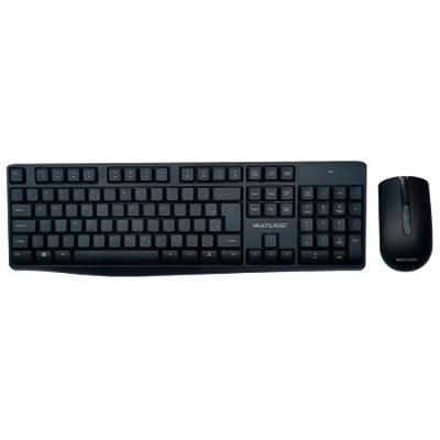 Kit Multi Teclado e Mouse Sem Fio Slim, 1600 DPI, Conexão USB e 2.4Ghz, com Pilhas Inclusas, Preto - TC270