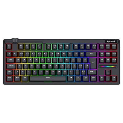 Teclado Magnético Gamer Redragon Otiim, TKL, RGB, 8000Hz, Rapid Trigger, Roda de Volume, Preto - K729RGB-M