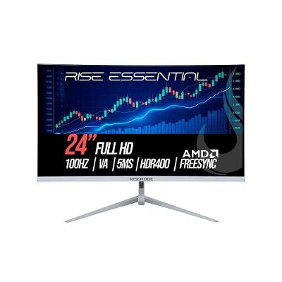 Monitor Gamer Rise Mode 24", FHD, Curvo, 100Hz, 5ms, IPS, HDMI e VGA, sRGB 99%, Branco - RM-MOG-24C100FH-W