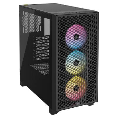 Gabinete Gamer Corsair 3000D RGB Airflow, Mid-Tower, ATX, Lateral em Vidro Temperado, com FAN, Preto - CC-9011255-WW