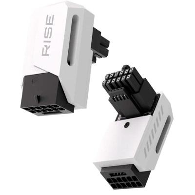 Adaptador para Cabo de Fonte PCIE 5.0 12VHPWR 90 Graus Standard Rise Mode, Branco - RM-ADPCIE-90-FW